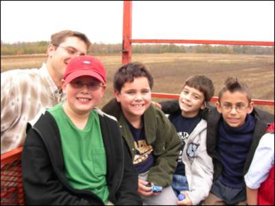 Chuck with some of the strapping young lads on the tour.